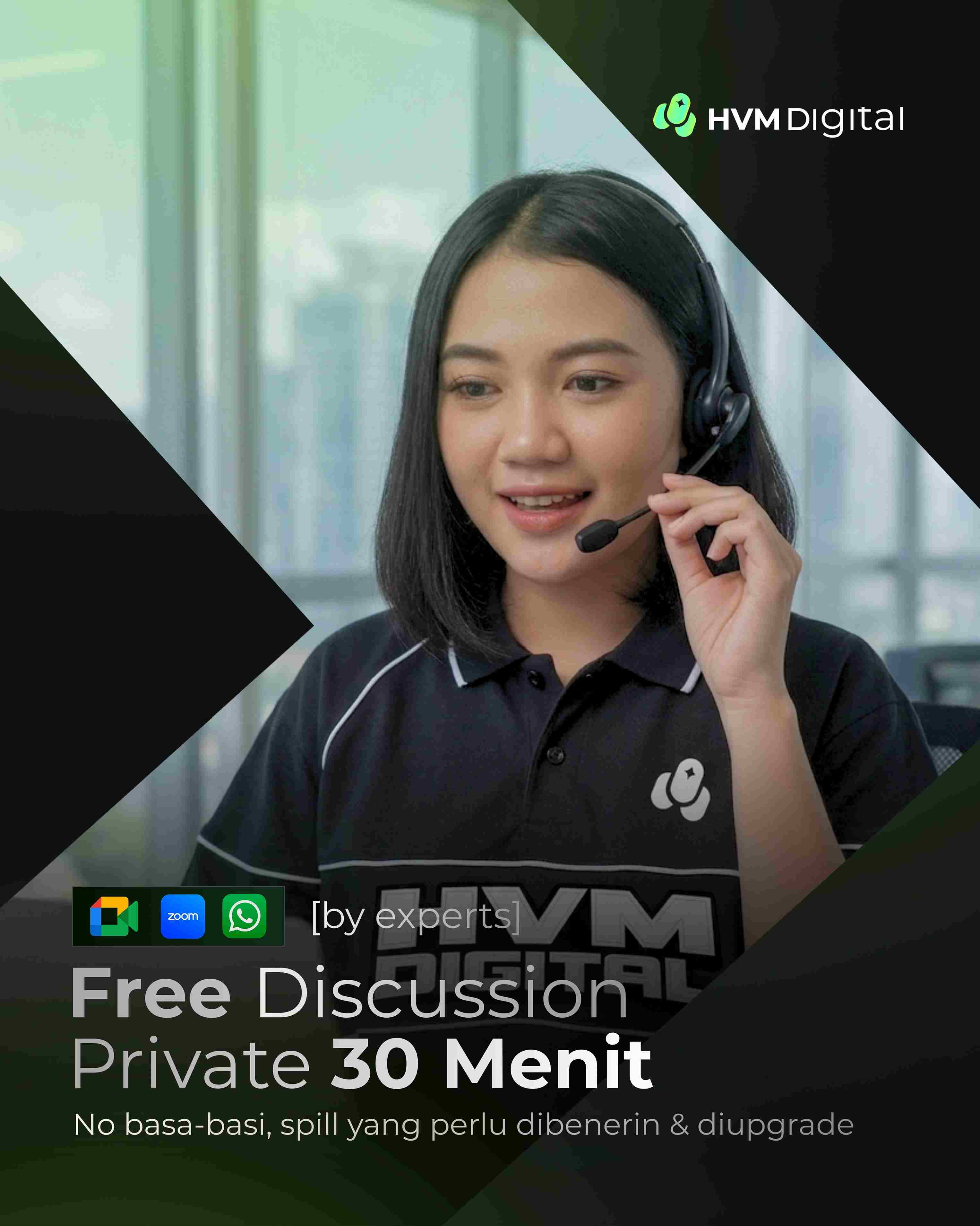 Free Discussion Private 30 Menit - Jasa Website Jember HVM Digital